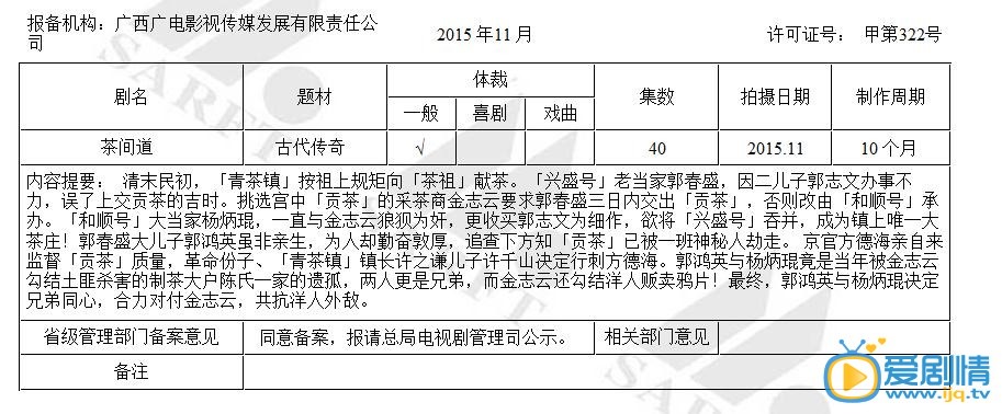 茶间道剧情介绍