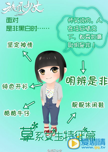 旋风少女将播 解析草系女生的特征特点