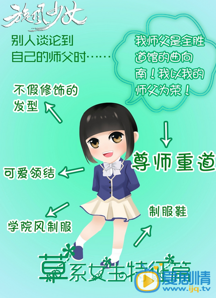 旋风少女将播 解析草系女生的特征特点