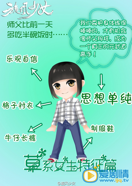 旋风少女将播 解析草系女生的特征特点