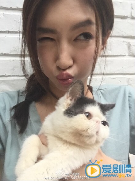 江疏影和猫合影照
 江疏影高清写真_江疏影高清剧照
